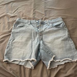 J Crew Light Blue High Rise Shorts Size 29
